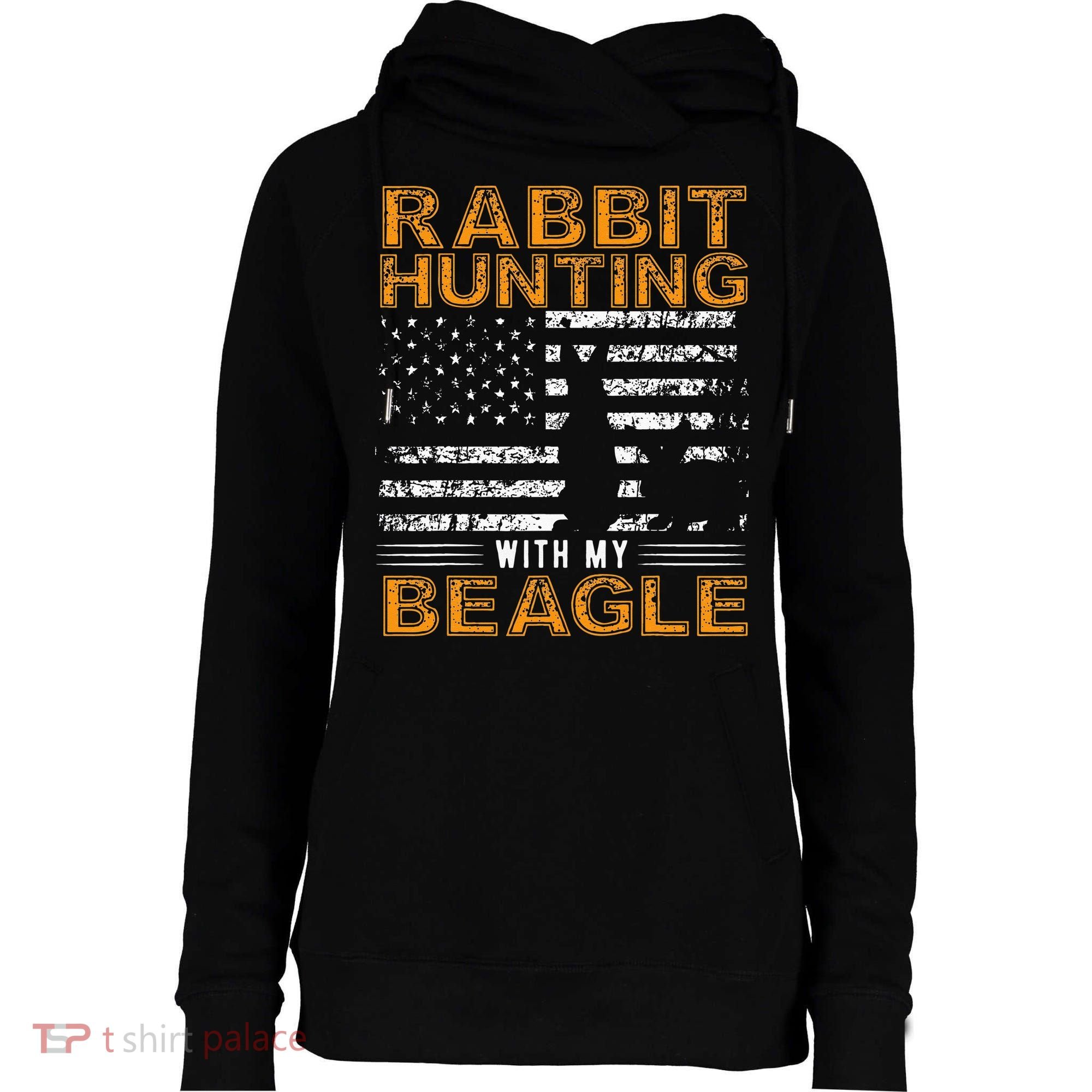 Rabbit Hunting Dog Beagle Hunter Hunting Dog Beagles Womens Funnel Neck Pullover Hood