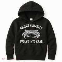 Reject Humanity Evolve Into Crab Kids Hoodie thumb 0