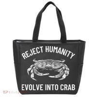 Reject Humanity Evolve Into Crab Tote Bag thumb 0
