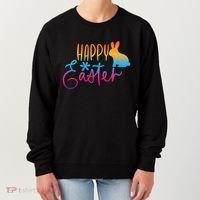 Rainbow Happy Easter Bunny Women's Sweatshirt thumb 0