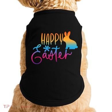 Rainbow Happy Easter Bunny Doggie Tank