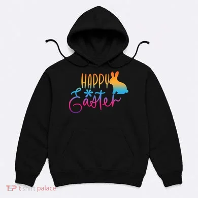 Rainbow Happy Easter Bunny Hoodie