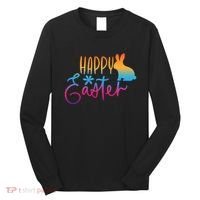 Rainbow Happy Easter Bunny Long Sleeve Shirt thumb 0