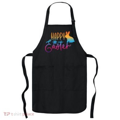 Rainbow Happy Easter Bunny Apron