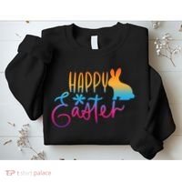 Rainbow Happy Easter Bunny Sweatshirt thumb 2
