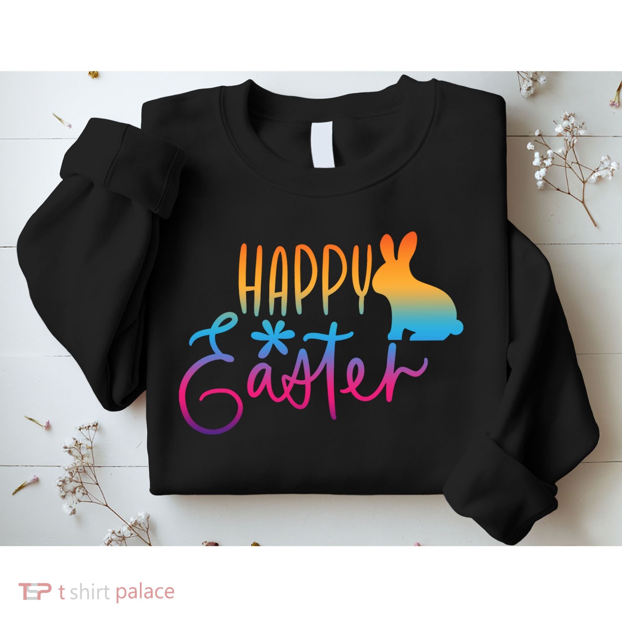 Rainbow Happy Easter Bunny Sweatshirt