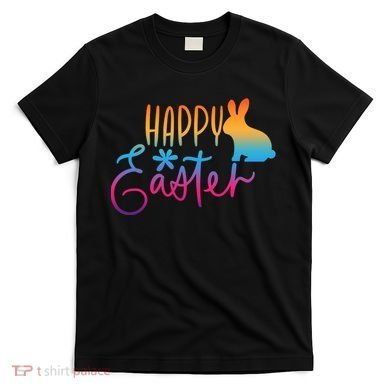 Rainbow Happy Easter Bunny T-Shirt