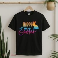 Rainbow Happy Easter Bunny T-Shirt thumb 2