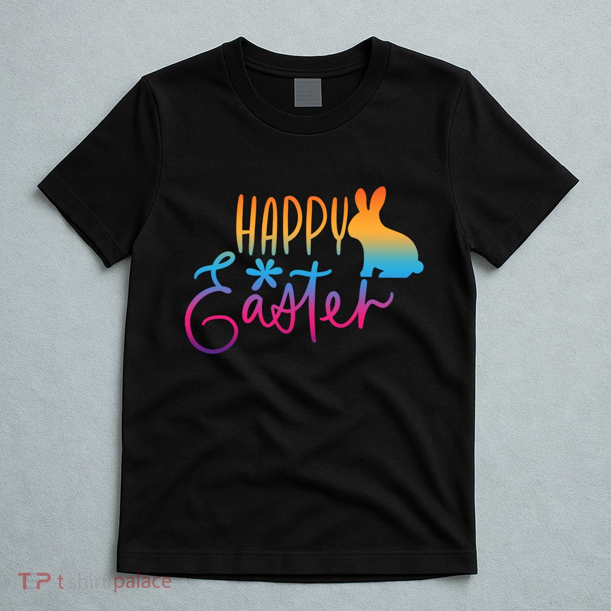 Rainbow Happy Easter Bunny T-Shirt