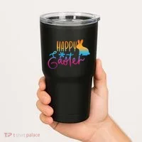 Rainbow Happy Easter Bunny Tumbler thumb 2