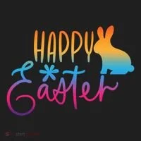 Rainbow Happy Easter Bunny Tumbler thumb 3