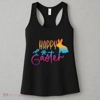 Rainbow Happy Easter Bunny Women's Tank Top thumb 3