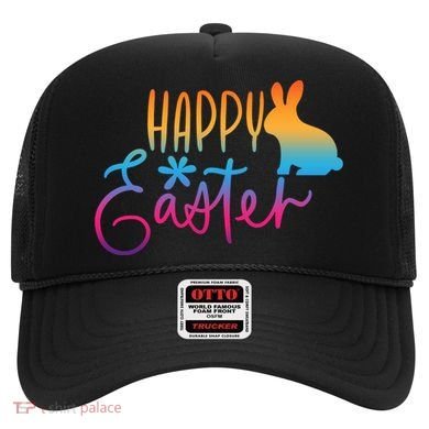Rainbow Happy Easter Bunny Hat