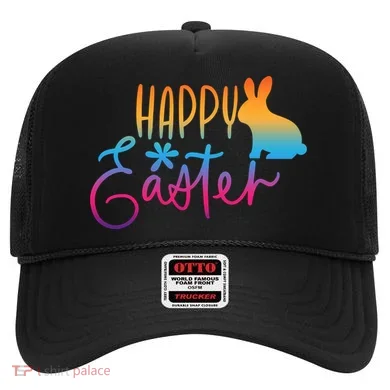 Rainbow Happy Easter Bunny Hat