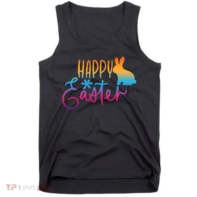 Rainbow Happy Easter Bunny Tank Top