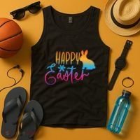 Rainbow Happy Easter Bunny Tank Top thumb 4