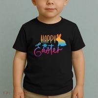Rainbow Happy Easter Bunny Toddler T-Shirt thumb 2