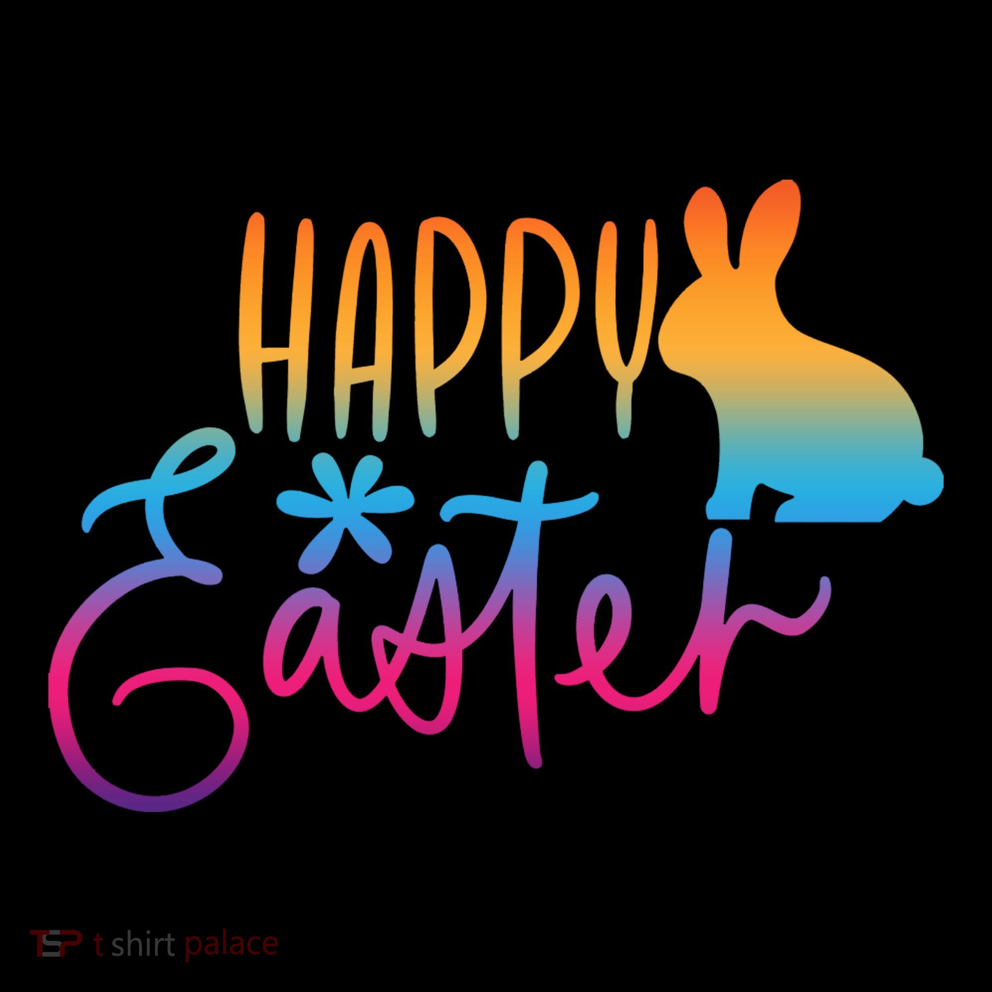 Rainbow Happy Easter Bunny Women's Long Sleeve Shirt