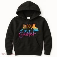 Rainbow Happy Easter Bunny Kids Hoodie thumb 0