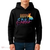 Rainbow Happy Easter Bunny Kids Hoodie thumb 4