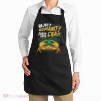 Reject Humanity Evolve Into Crab Funny Crab Retro Crab Apron thumb 2
