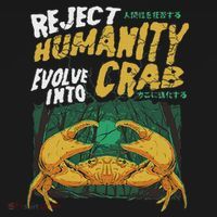Reject Humanity Evolve Into Crab Funny Crab Retro Crab Sweatshirt thumb 3