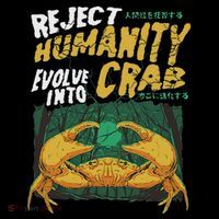 Reject Humanity Evolve Into Crab Funny Crab Retro Crab Women's Hoodie thumb 2