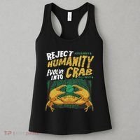 Reject Humanity Evolve Into Crab Funny Crab Retro Crab Women's Tank Top thumb 3