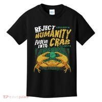 Reject Humanity Evolve Into Crab Funny Crab Retro Crab Kids T-Shirt thumb 0