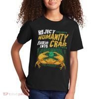 Reject Humanity Evolve Into Crab Funny Crab Retro Crab Kids T-Shirt thumb 2