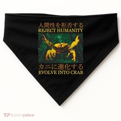 Reject Humanity Evolve Into Crab USA-Made Doggie Bandana