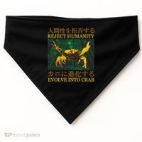 Reject Humanity Evolve Into Crab USA-Made Doggie Bandana thumb 0