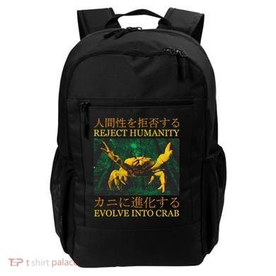 Reject Humanity Evolve Into Crab Backpack
