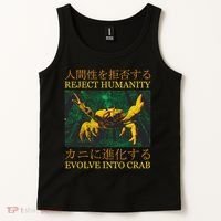 Reject Humanity Evolve Into Crab Tank Top thumb 2
