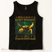 Reject Humanity Evolve Into Crab Tank Top thumb 2