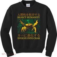 Reject Humanity Evolve Into Crab Kids Sweatshirt thumb 0