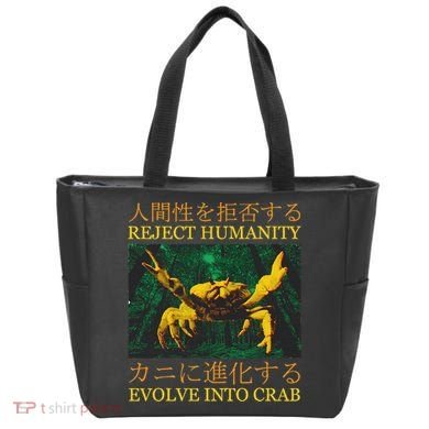 Reject Humanity Evolve Into Crab Tote Bag