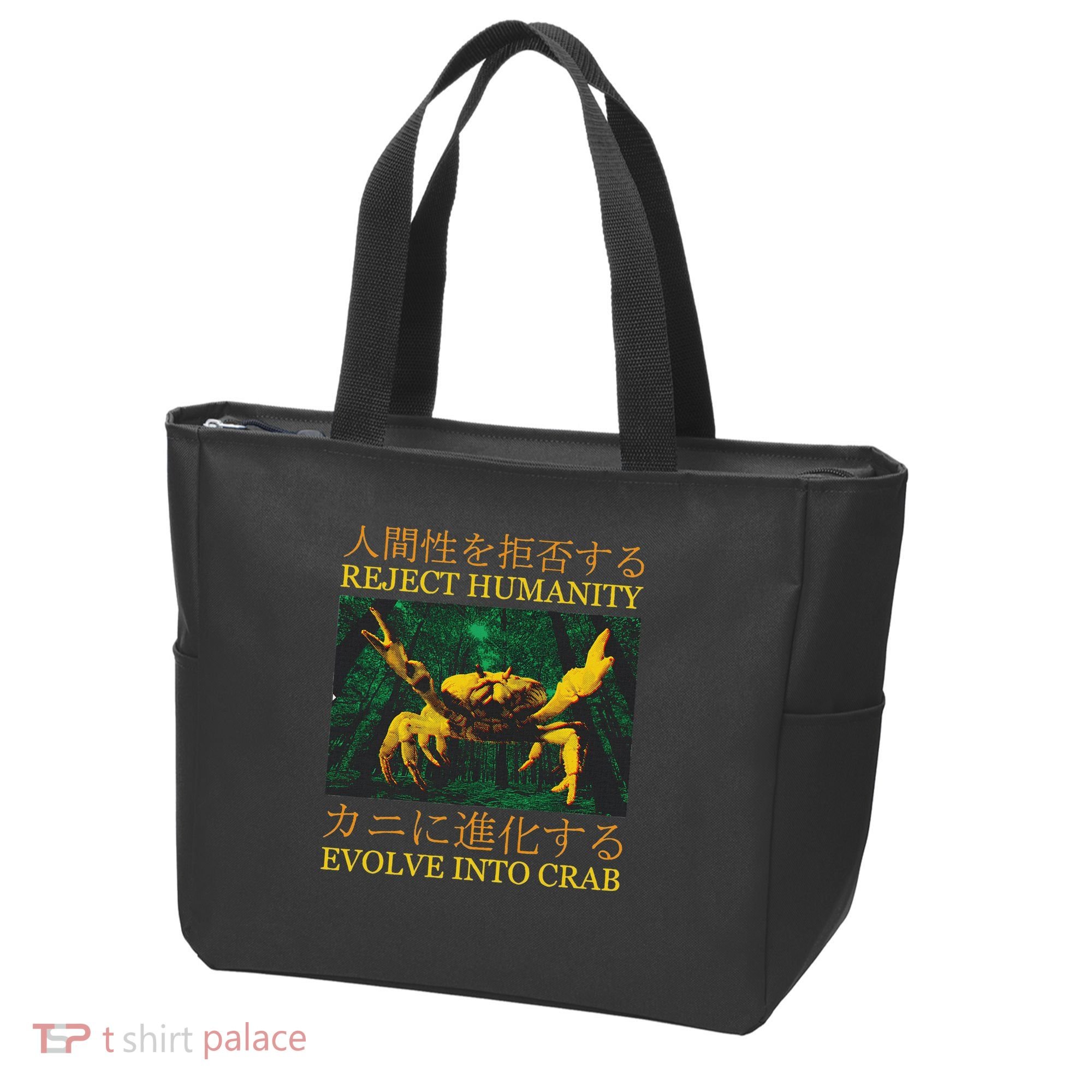 Reject Humanity Evolve Into Crab Tote Bag