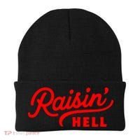 Raisin Hell Funny & Humorous Southern Phrase And Saying Country Beanie thumb 0