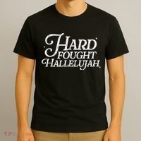 Retro Hard Fought Hallelujah Bible Verse Christian Jesus T-Shirt thumb 3