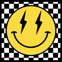 Retro Happy Face Distressed Checkered Pattern Smile Face Bucket Hat thumb 4