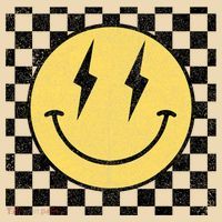 Retro Happy Face Checkered Pattern Smile Face Tote Bag thumb 4
