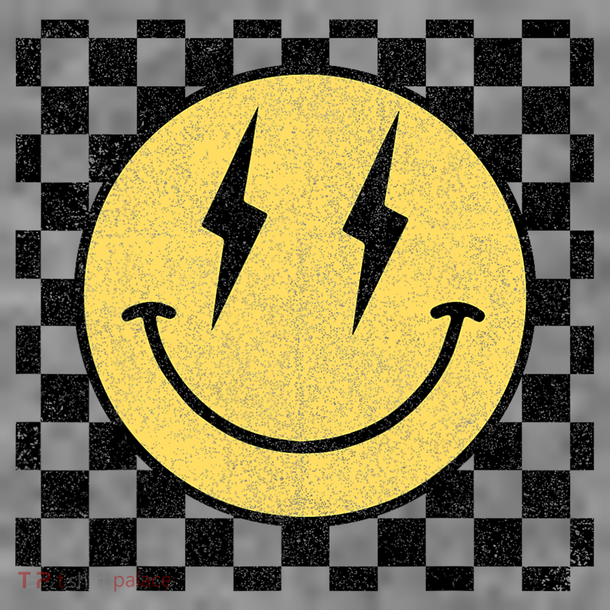 Retro Happy Face Checkered Pattern Smile Face Toddler Hoodie
