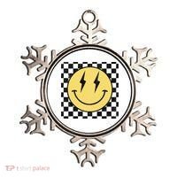 Retro Happy Face Checkered Pattern Smile Face Ornament thumb 0