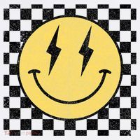 Retro Happy Face Checkered Pattern Smile Face Toddler T-Shirt thumb 4