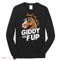 Race Horse Funny Derby Day Giddy The F Up Long Sleeve Shirt thumb 0