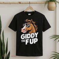 Race Horse Funny Derby Day Giddy The F Up T-Shirt thumb 2