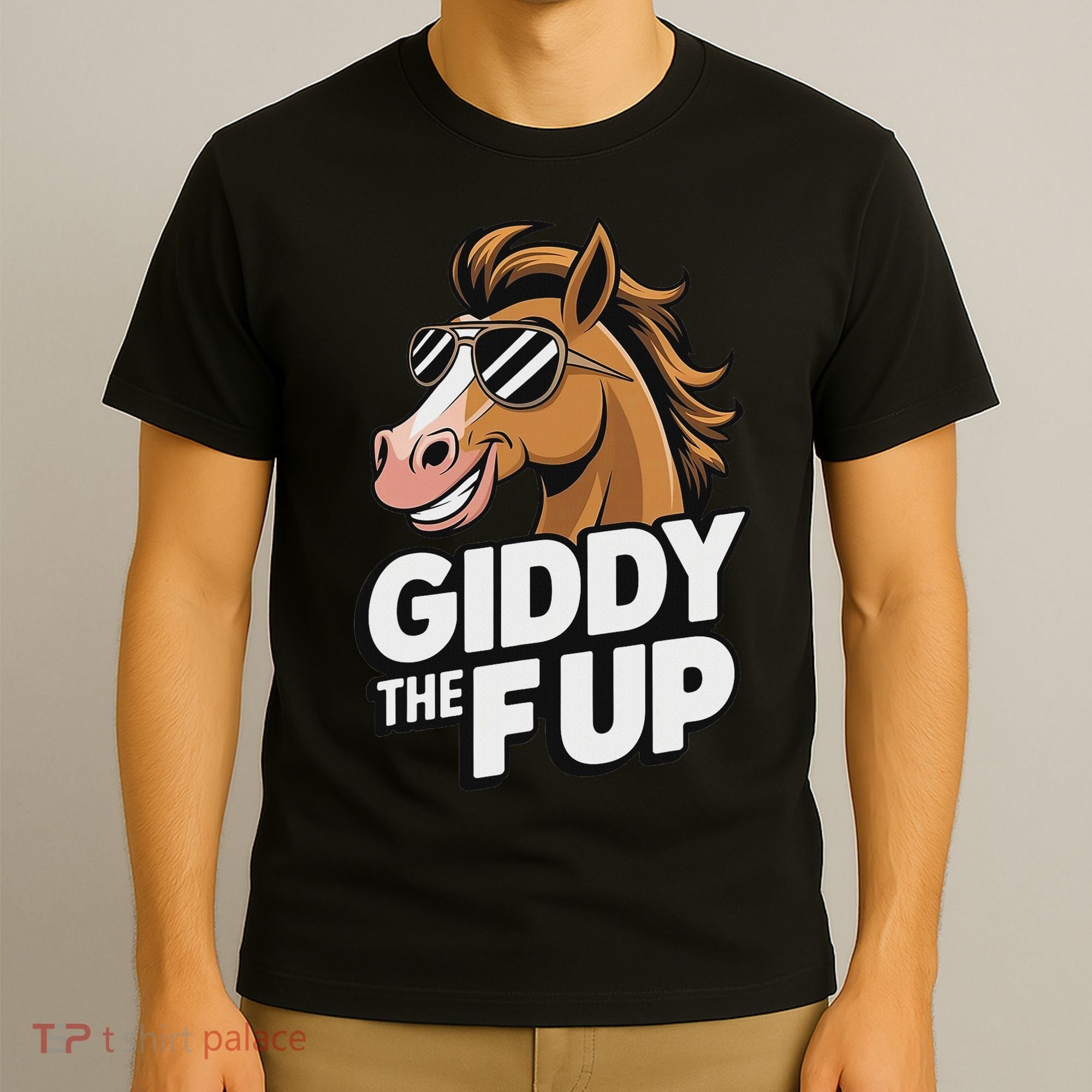 Race Horse Funny Derby Day Giddy The F Up T-Shirt