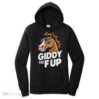 Race Horse Funny Derby Day Giddy The F Up Women's Hoodie thumb 0