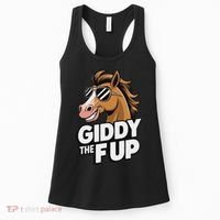 Race Horse Funny Derby Day Giddy The F Up Women's Tank Top thumb 0